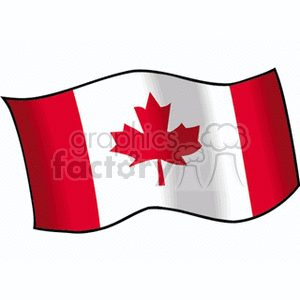 Canadian waving flag