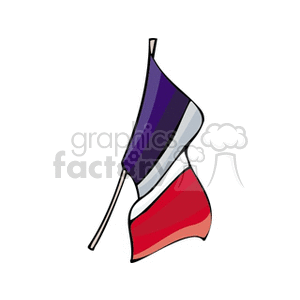 france Flag and Pole