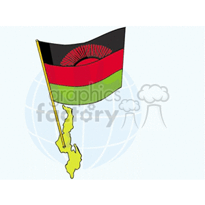 Malawi flag and country