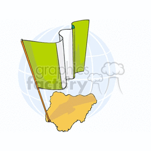 Nigeria flag and country