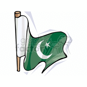 Flag of pakistan waving