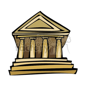 Classical Building with Columns