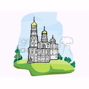 Orthodox Church with Golden Domes