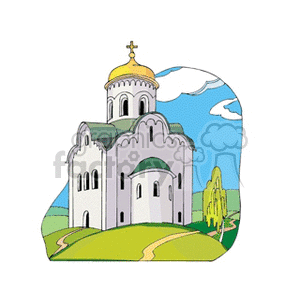 Eastern Orthodox Church with Gold Dome