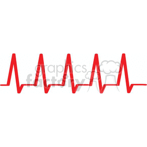 Red Heartbeat Line  ECG