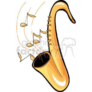 Cartoon saxophone