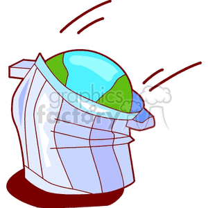 Clipart image of the Earth globe in a tilted trash can, symbolizing environmental issues.