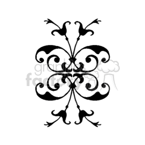 Symmetrical Floral Design - Elegant Nature Motifs