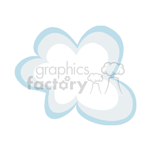 The image is a simple clipart depiction of a cloud. The cloud has a stylized outline with a lighter color, suggesting a soft, fluffy appearance typical of cumulus clouds.