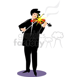 person playing a violin
