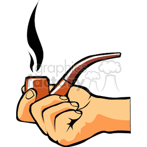 Smoking Pipe being held in a hand