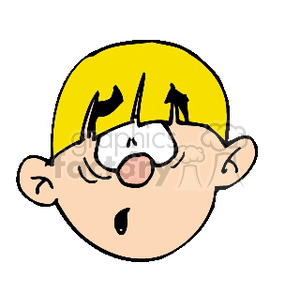 Cartoon Boy with Blonde Hair