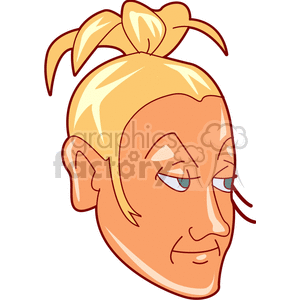 Blonde Cartoon Woman Face