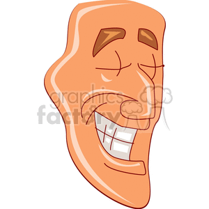 Cheerful Cartoon Man Grinning