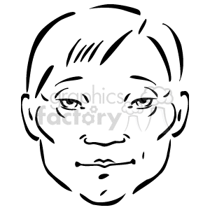 Line Drawing of Person's Face