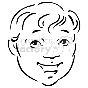   The image is a simple line drawing or clipart of a child