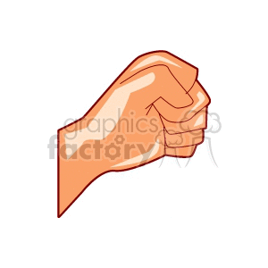 Clipart image of a closed fist.