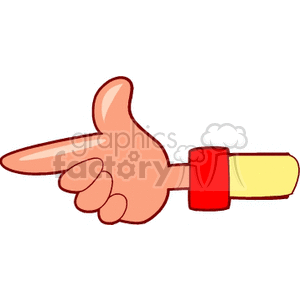 Cartoon Hand Pointing Left