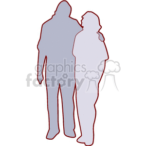 A Silhouette of Two People his arm around her