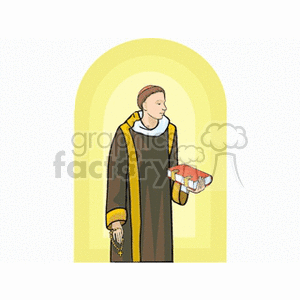 Religious Figure Holding Book