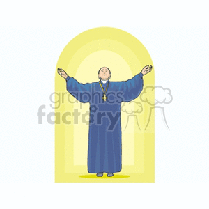 Religious Figure with Raised Arms