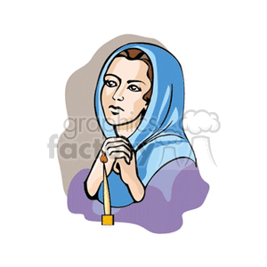 Praying Person with Candle