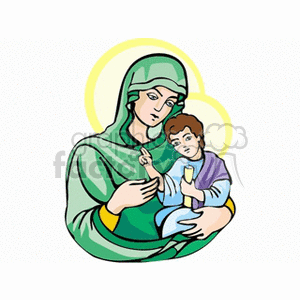 Religious of Saintly Woman with Child