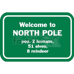 north pole street sign