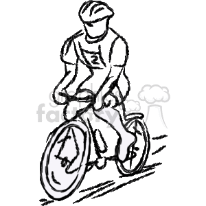 Cyclist Racing Bicycle