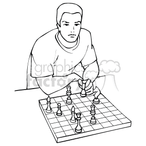 Man Playing Chess