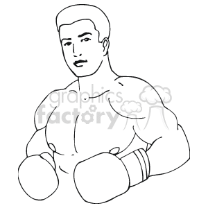 Boxer with Gloves