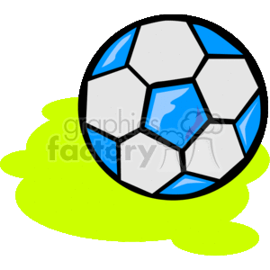 Soccer Ball on Green Splash