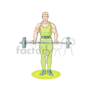 Body builder lifting weights
