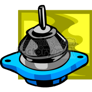   The clipart image shows a stylized representation of a car part, which appears to be a ball joint. It