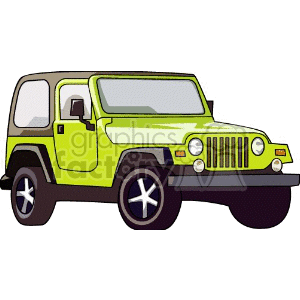 Green jeep wrangler truck
