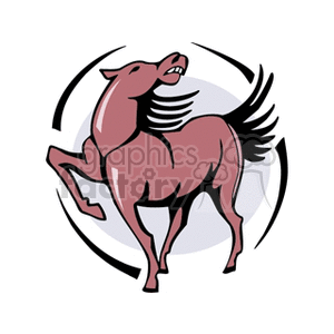 A clipart image of a prancing horse, commonly associated with the Chinese Zodiac sign of the Horse.