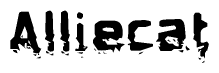 The image contains the word Alliecat in a stylized font with a static looking effect at the bottom of the words