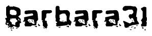 The image contains the word Barbara31 in a stylized font with a static looking effect at the bottom of the words