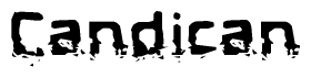 The image contains the word Candican in a stylized font with a static looking effect at the bottom of the words