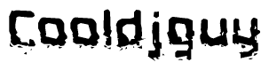 The image contains the word Cooldjguy in a stylized font with a static looking effect at the bottom of the words