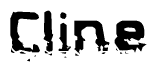 The image contains the word Cline in a stylized font with a static looking effect at the bottom of the words