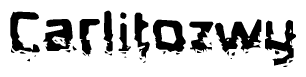 The image contains the word Carlitozwy in a stylized font with a static looking effect at the bottom of the words