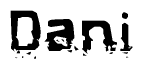 The image contains the word Dani in a stylized font with a static looking effect at the bottom of the words