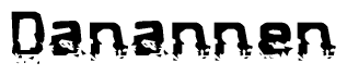 The image contains the word Danannen in a stylized font with a static looking effect at the bottom of the words