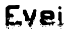 The image contains the word Evei in a stylized font with a static looking effect at the bottom of the words