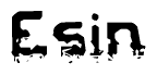 The image contains the word Esin in a stylized font with a static looking effect at the bottom of the words