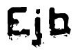 The image contains the word Ejb in a stylized font with a static looking effect at the bottom of the words