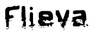 The image contains the word Flieva in a stylized font with a static looking effect at the bottom of the words
