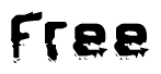 The image contains the word Free in a stylized font with a static looking effect at the bottom of the words