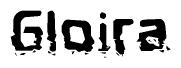 The image contains the word Gloira in a stylized font with a static looking effect at the bottom of the words